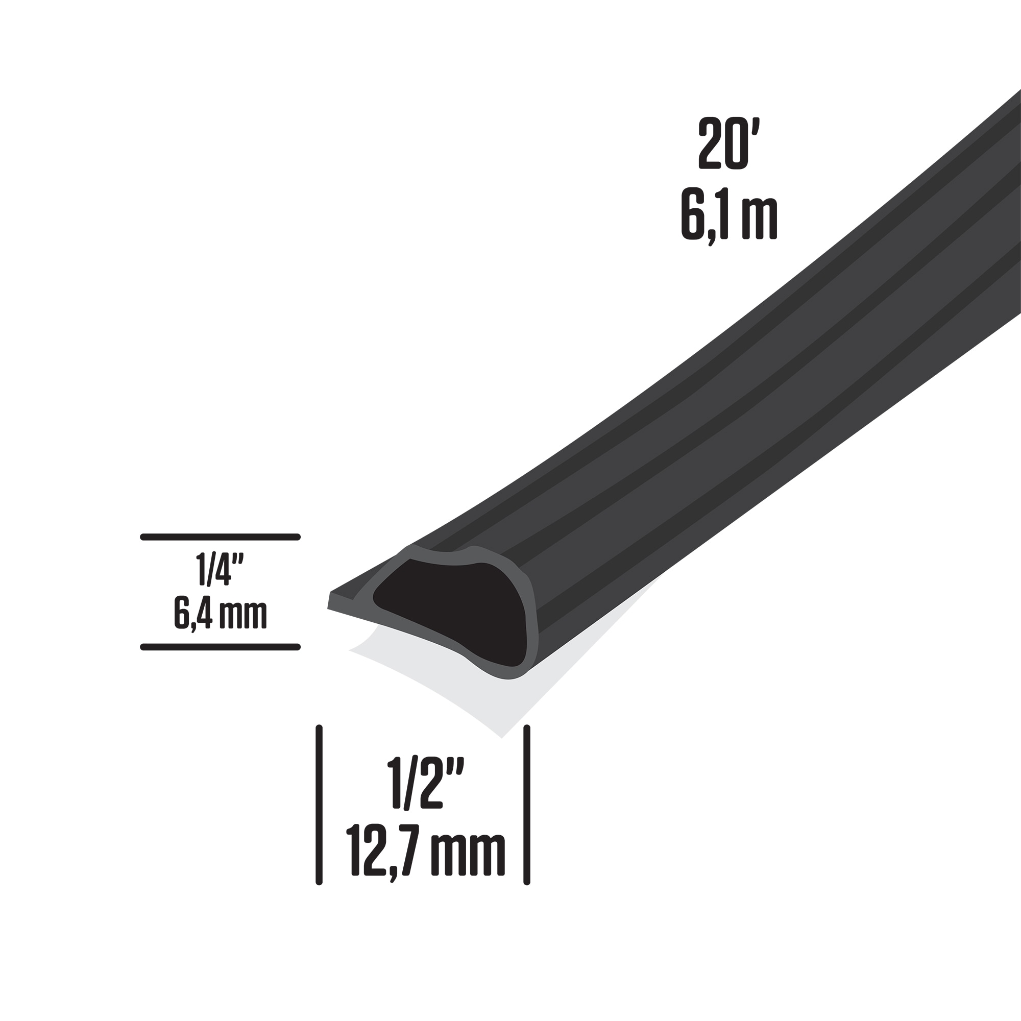 M-D Building Products 20 ft. Black Silicone Gasket Seal for Doors and  Windows 68668 - The Home Depot