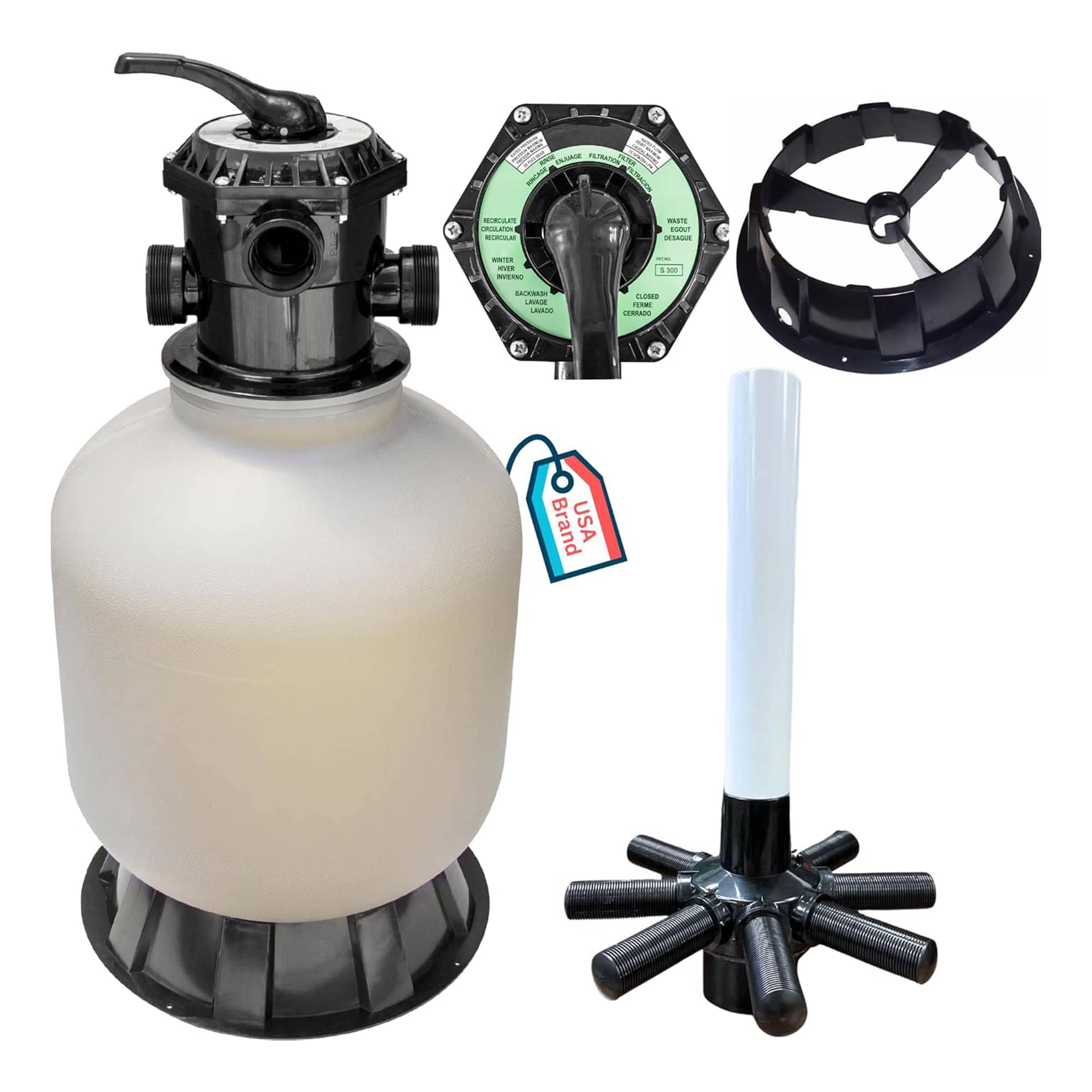 Swimline 409429 HYDROTOOLS by  16 Inch Sand Filter Combo w Stand 100 Pound Capacity