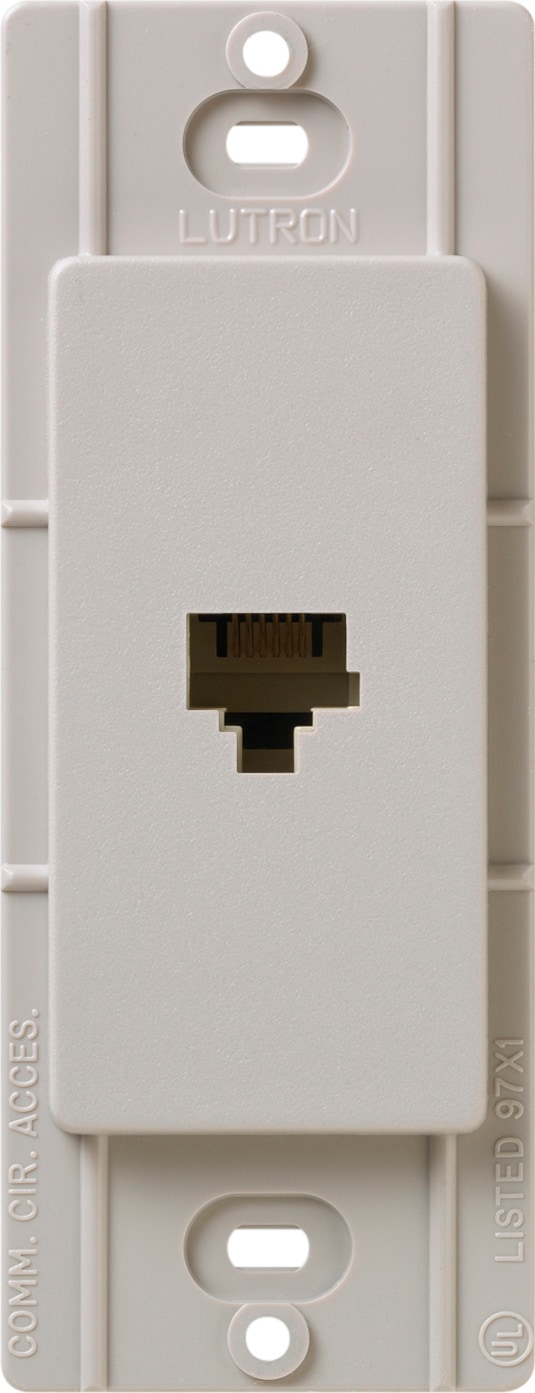 Lutron SC-PJ-TP Plastic RJ11 Wall Jack