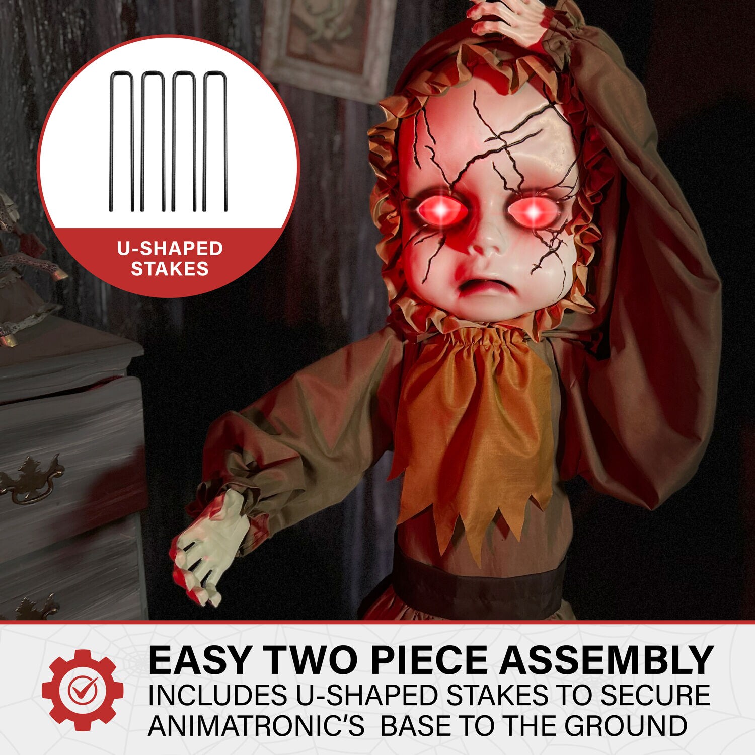 Haunted Hill Farm HHGIRL-9FLSA Halloween-Animatronics - View #7