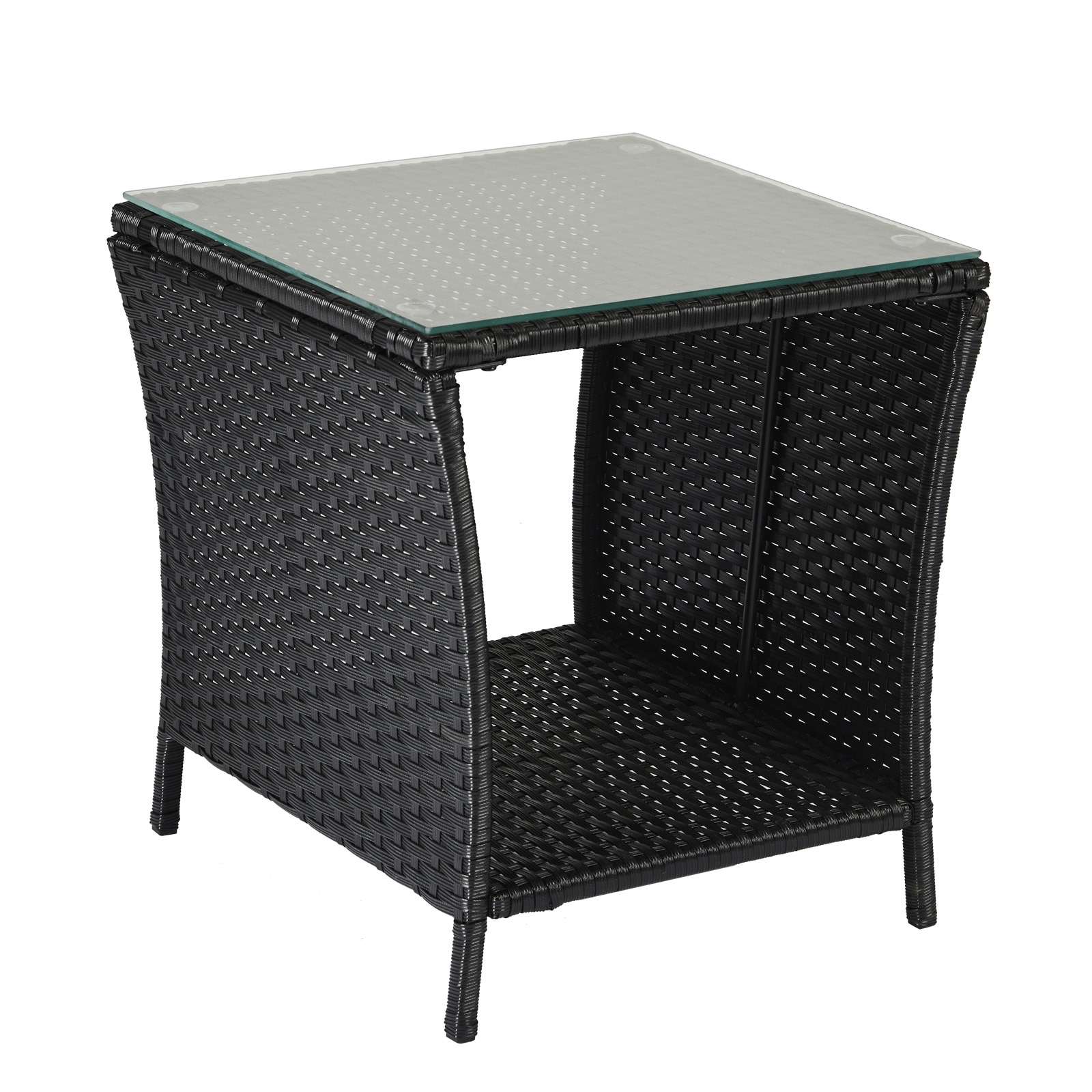 Winado LO1G56000660 Square Wicker Outdoor End Table 18-in W x 18-in L
