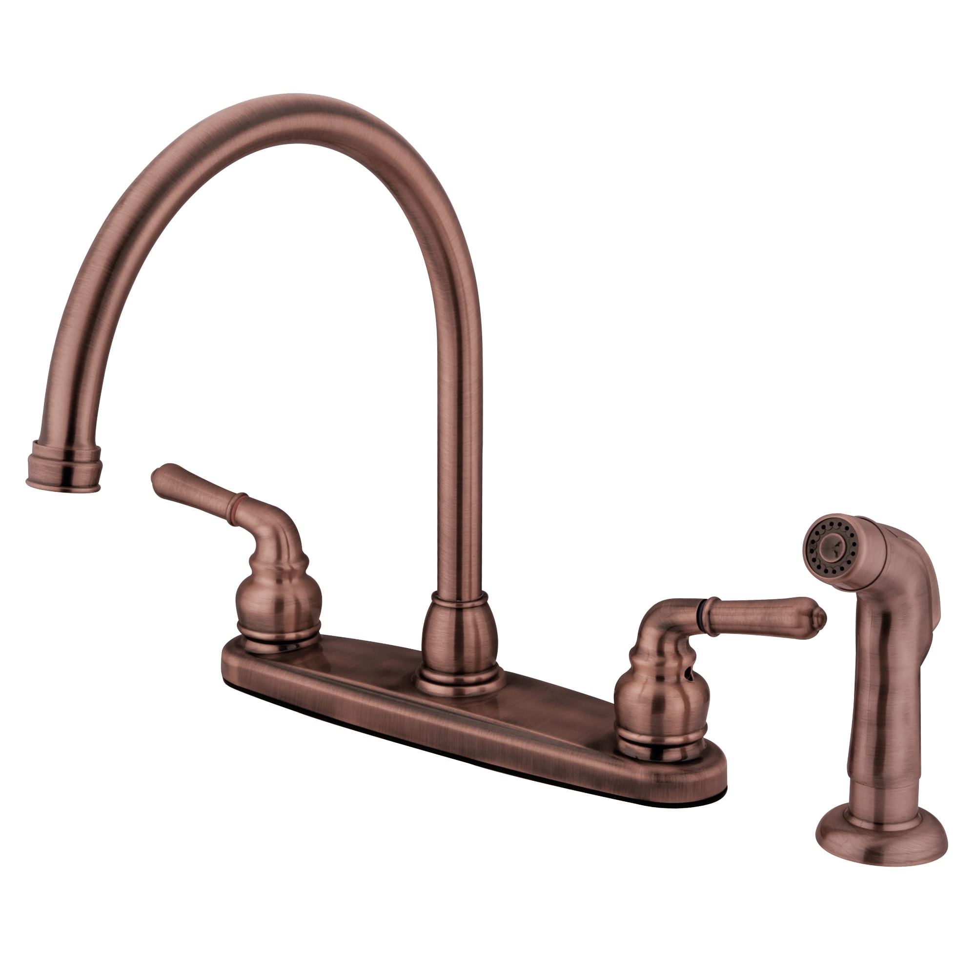 Elements of Design EB796SP Magellan Satin nickel Single Handle Deck-mount Kitchen Faucet ( Deck Plate Included ) ( Side Sprayer Included )