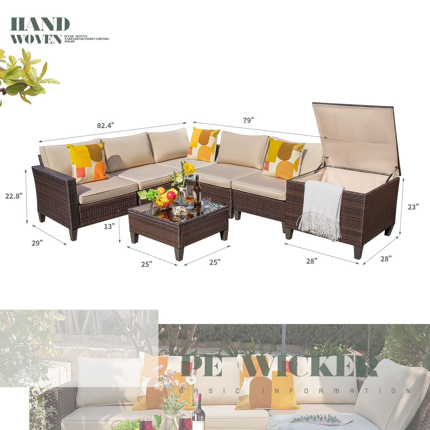 Vineego LS-TBSLJ7BG Patio-Conversation-Sets - View #6