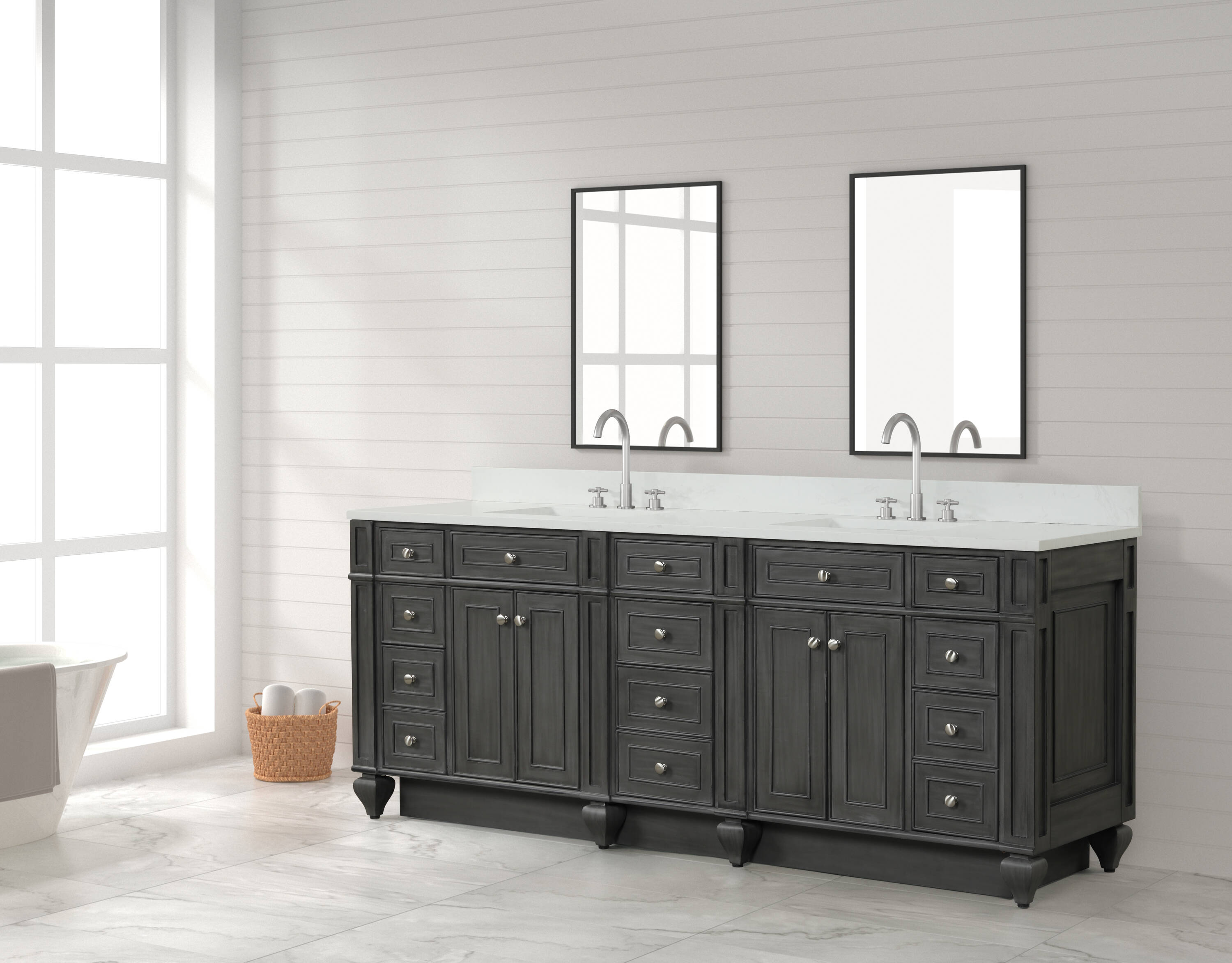 Design Element WN-84-GY Bath-Vanity-Combo - View #4