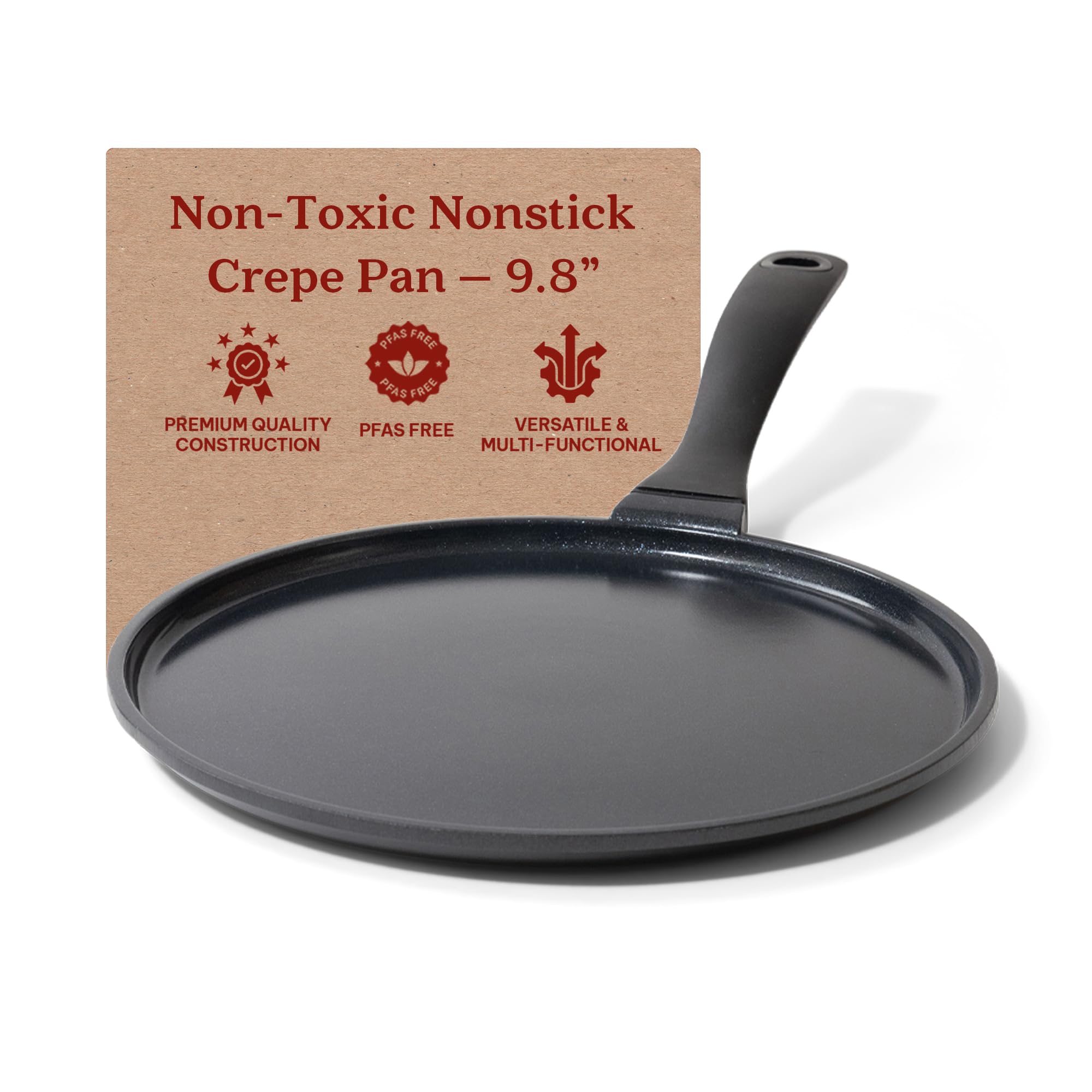 alva 100534 Energy 9.8-in Ceramic Nonstick Crepe Pan Non Toxic All Stovetop Safe
