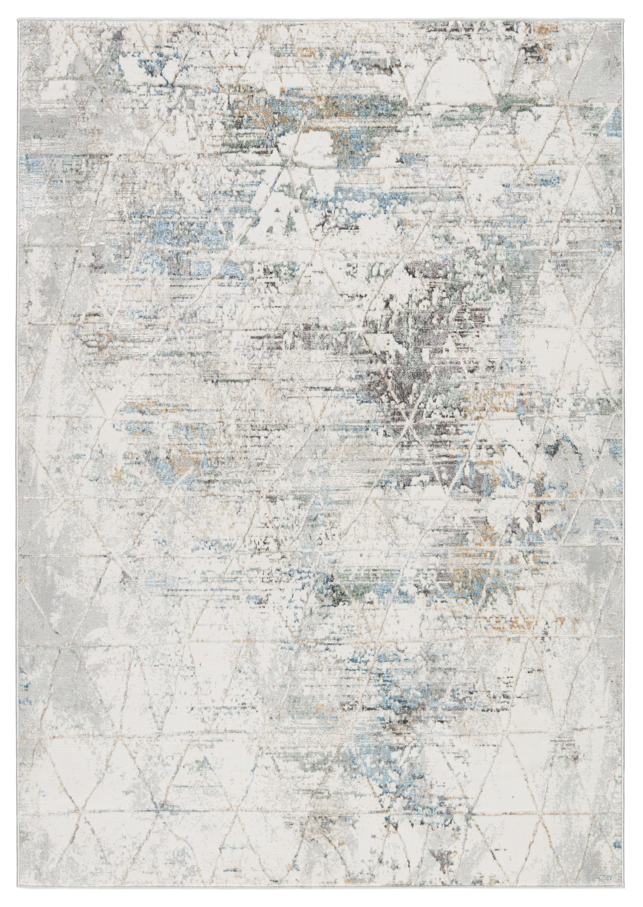 Melo Gray Trellis 6' x 9' Synthetic Reversible Area Rug