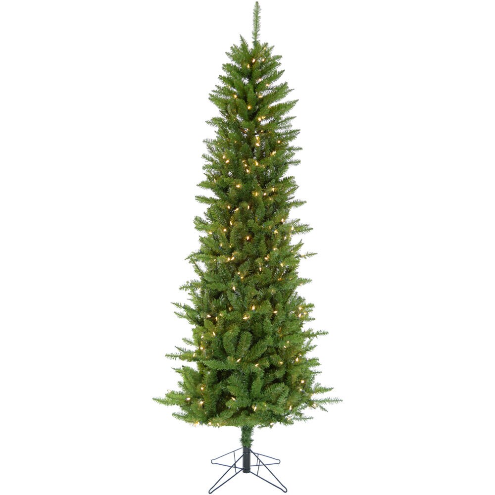 Christmas Time 6.5-ft Winter Wonderland Pre-lit Artificial Tree Slim ...