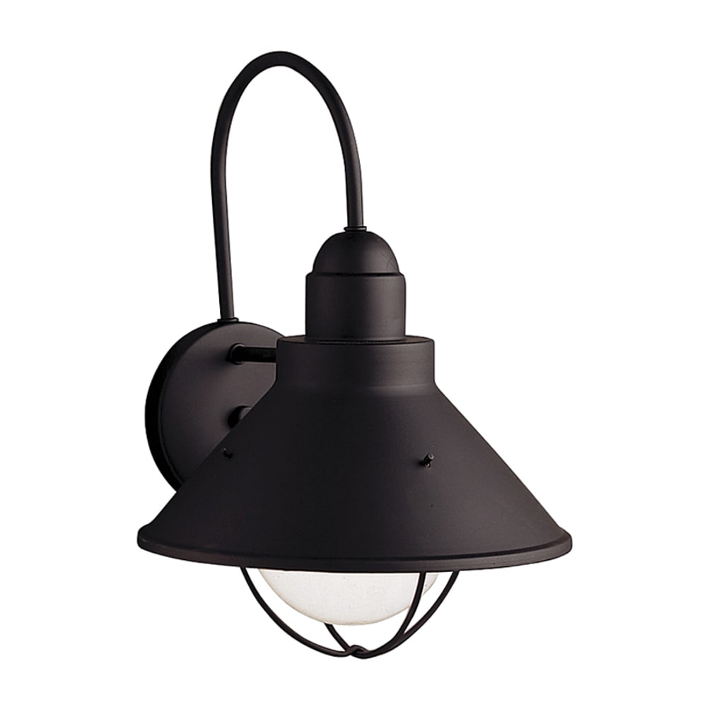 Kichler 9023BK Seaside 1 -Light 14.25-in H Black Hardwired Dark Sky Outdoor Wall Light