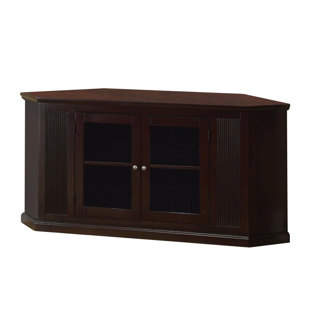 Furniture of America Rockwell Transitional Espresso Corner TV Stand ...