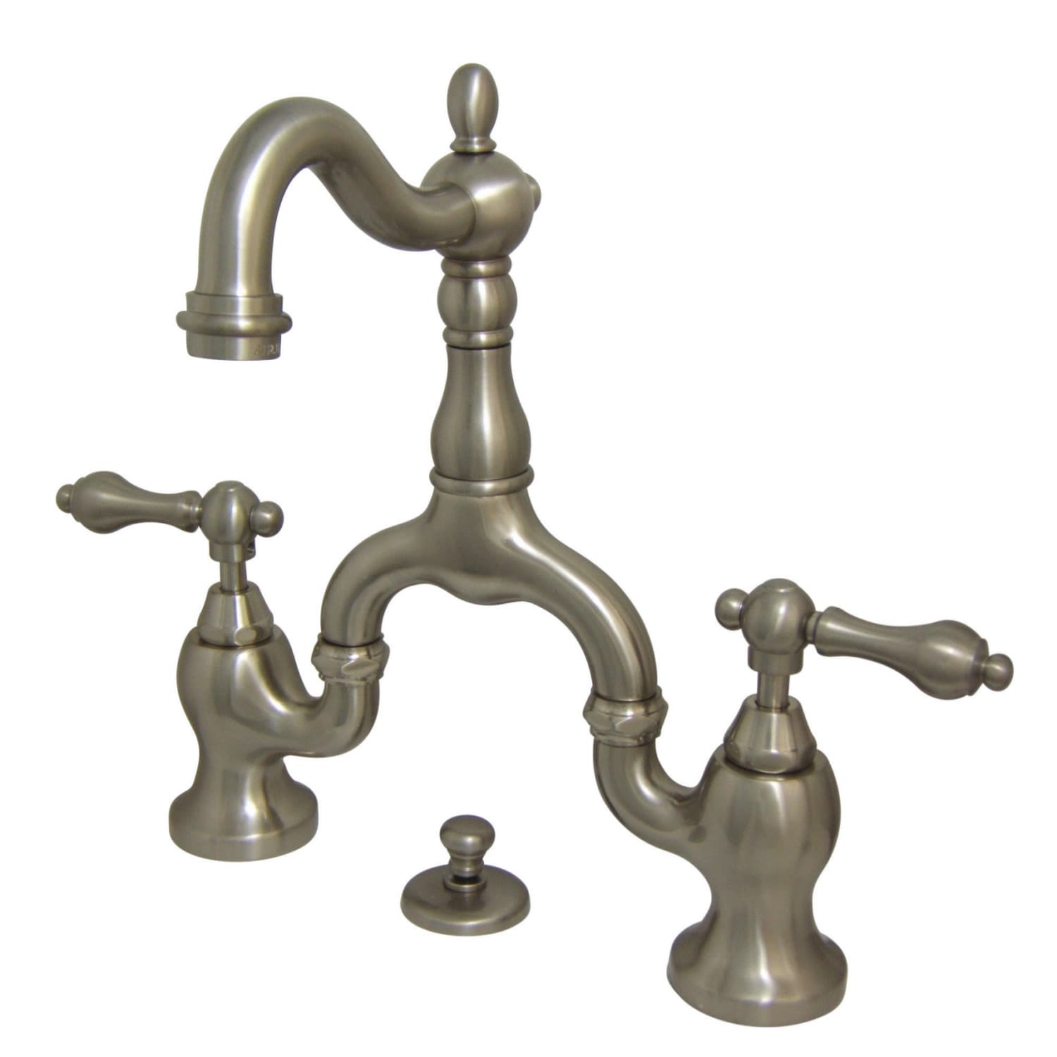 Kingston Brass NuvoFusion Brushed Brass Widespread 2-handle Bathroom Sink  Faucet with Drain (6.88-in) in the Bathroom Sink Faucets department at