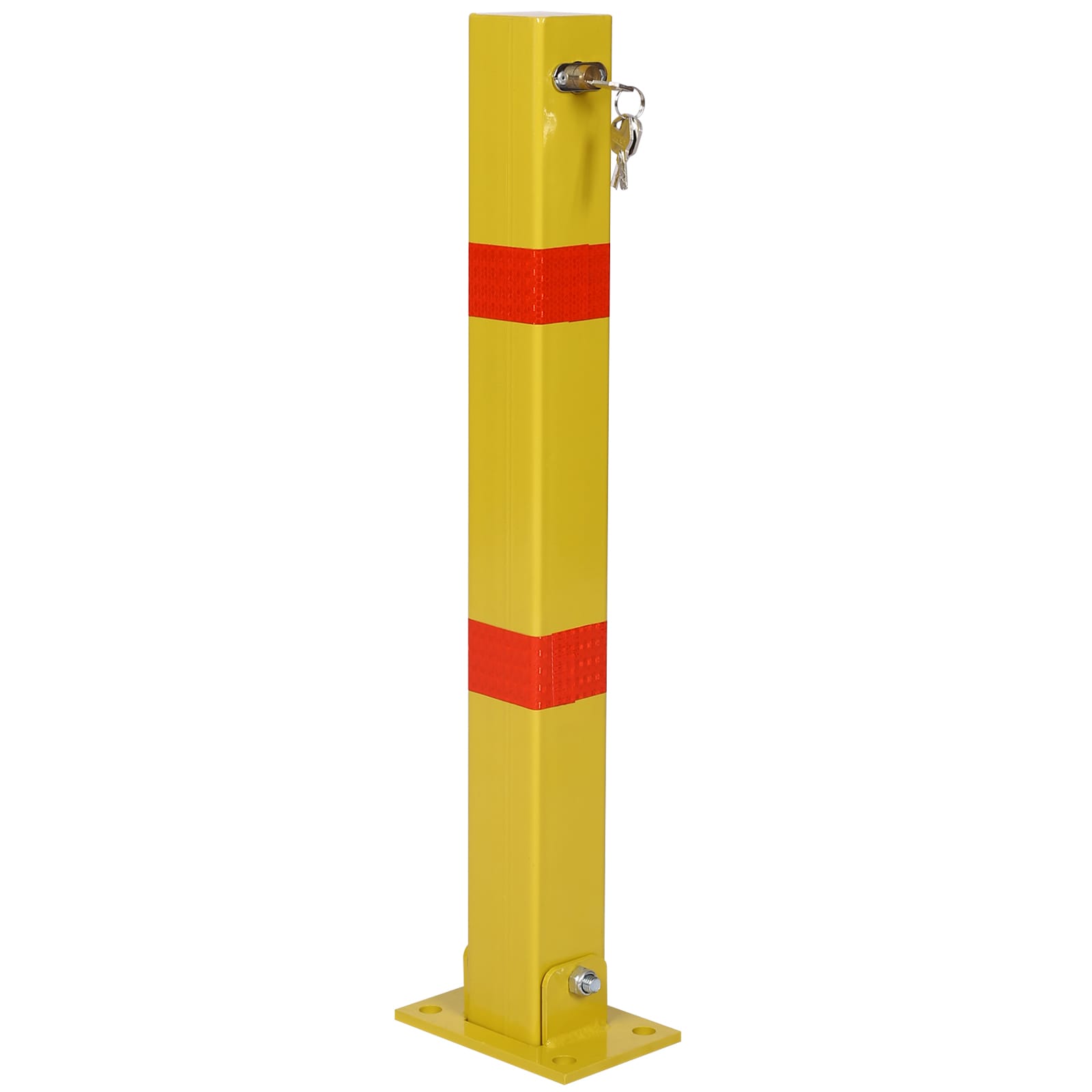 Kahomvis Parking Bollard,Pole Barrier with Lock, Home Garage Street ...