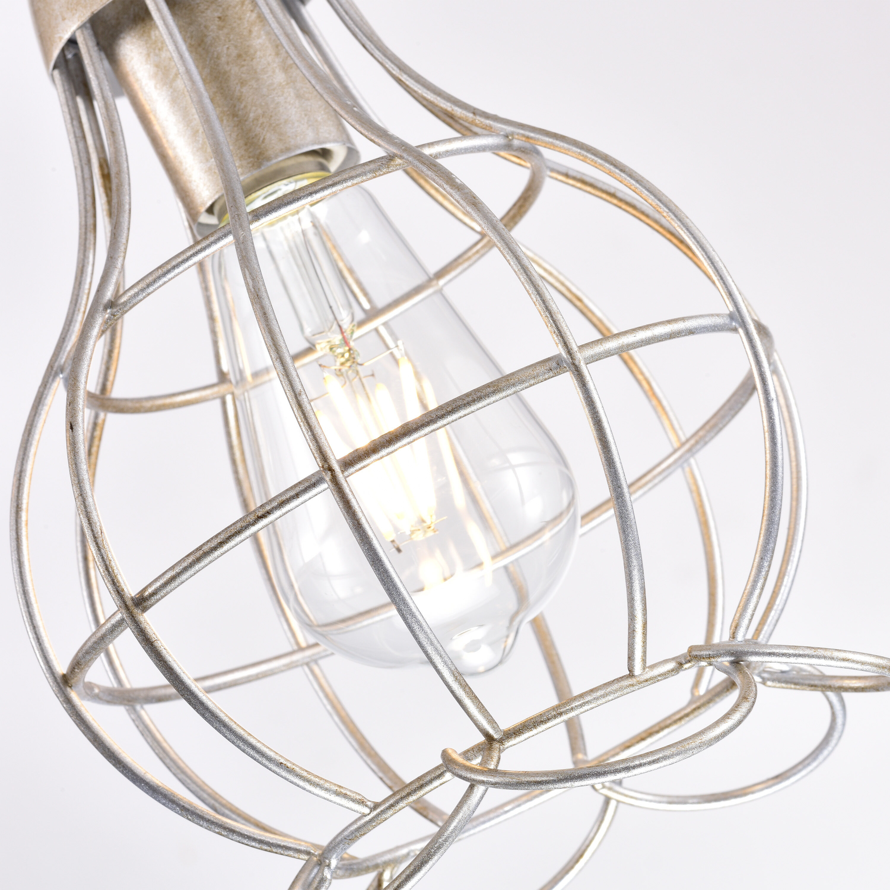 Aspen 50.4" Antique Silver 5-Light Cluster Pendant
