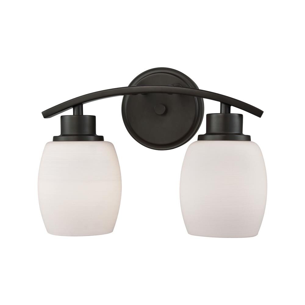 Thomas Lighting CN170211 Casual Mission 12-in 2 -Light Oil-rubbed Brown Transitional Vanity light