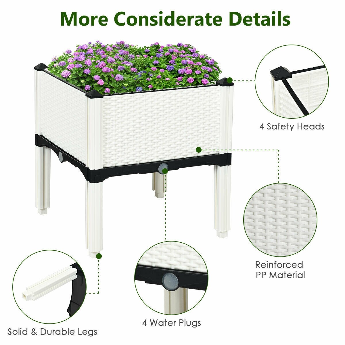 Forclover CWTA-OP70301WH Raised-Garden-Beds - View #2