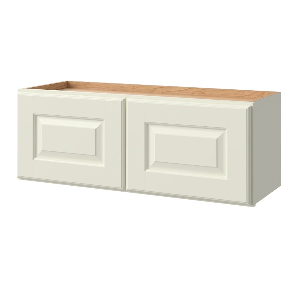 allen + roth 842PH Pattingham 33-in W x 12.125-in H x 12-in D Harbor Wall Fully assembled Cabinet (Raised Panel Square)