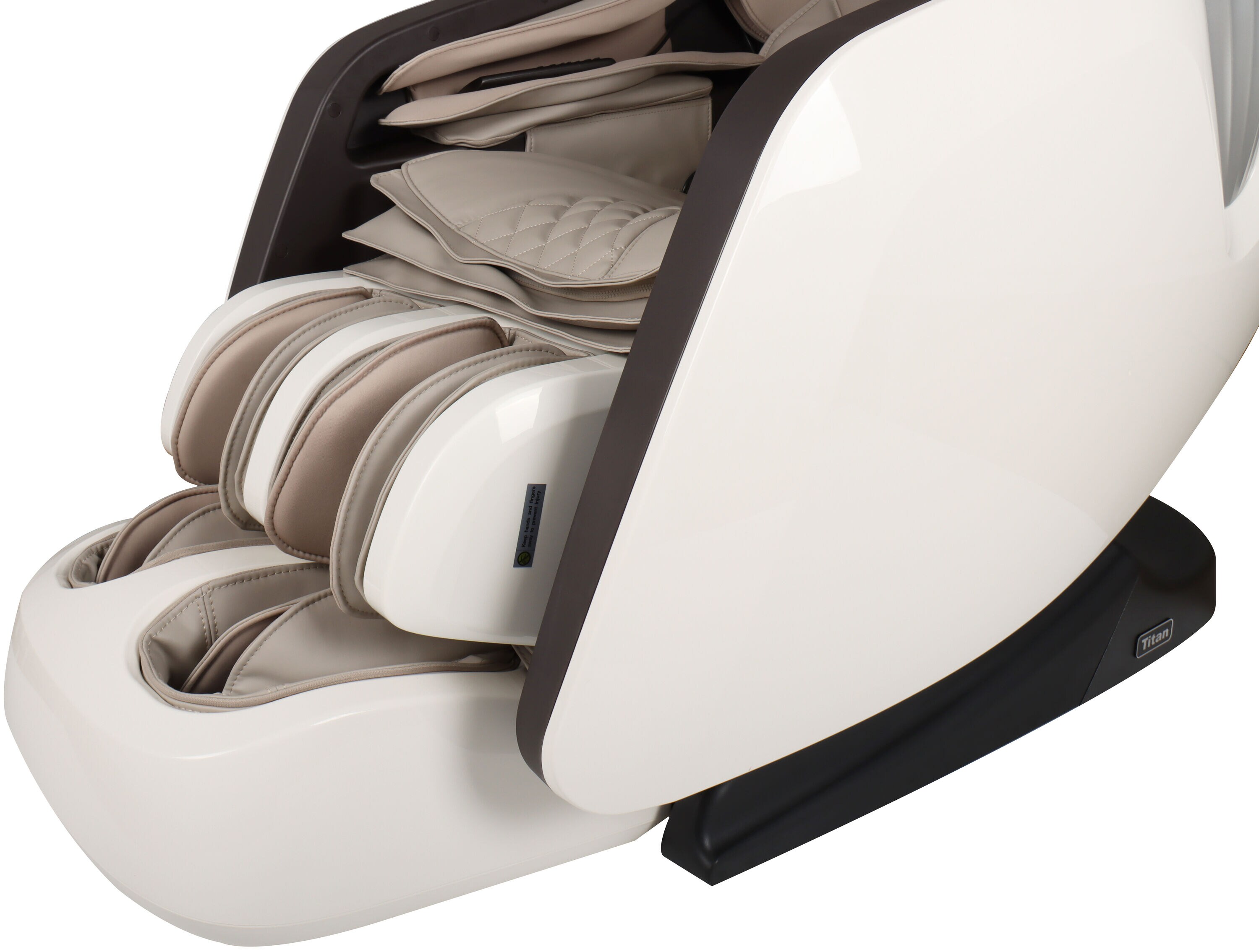 Osaki Aurora Taupe Faux Leather Upholstered Powered Reclining Zero Gravity Massage Chair 6947