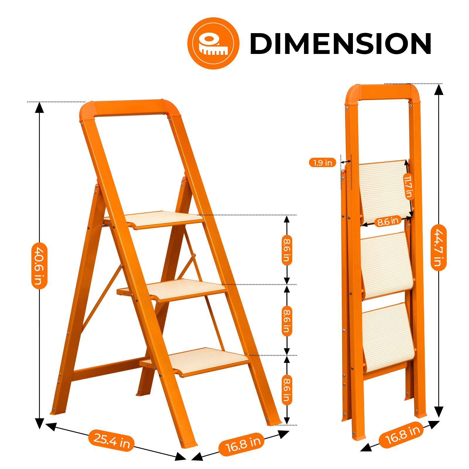 Siavonce ZX-UMB-10FT-DG Step-Ladders - View #3
