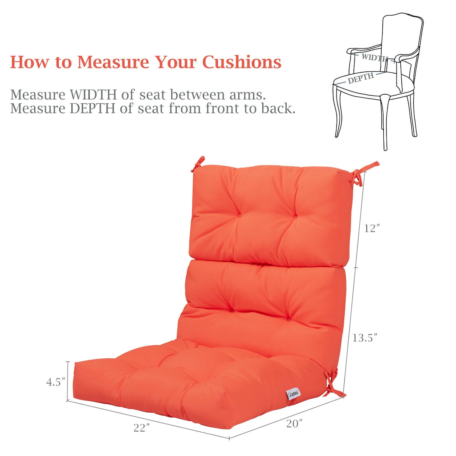 WELLFOR OUG67216JS Patio-Furniture-Cushions - View #8