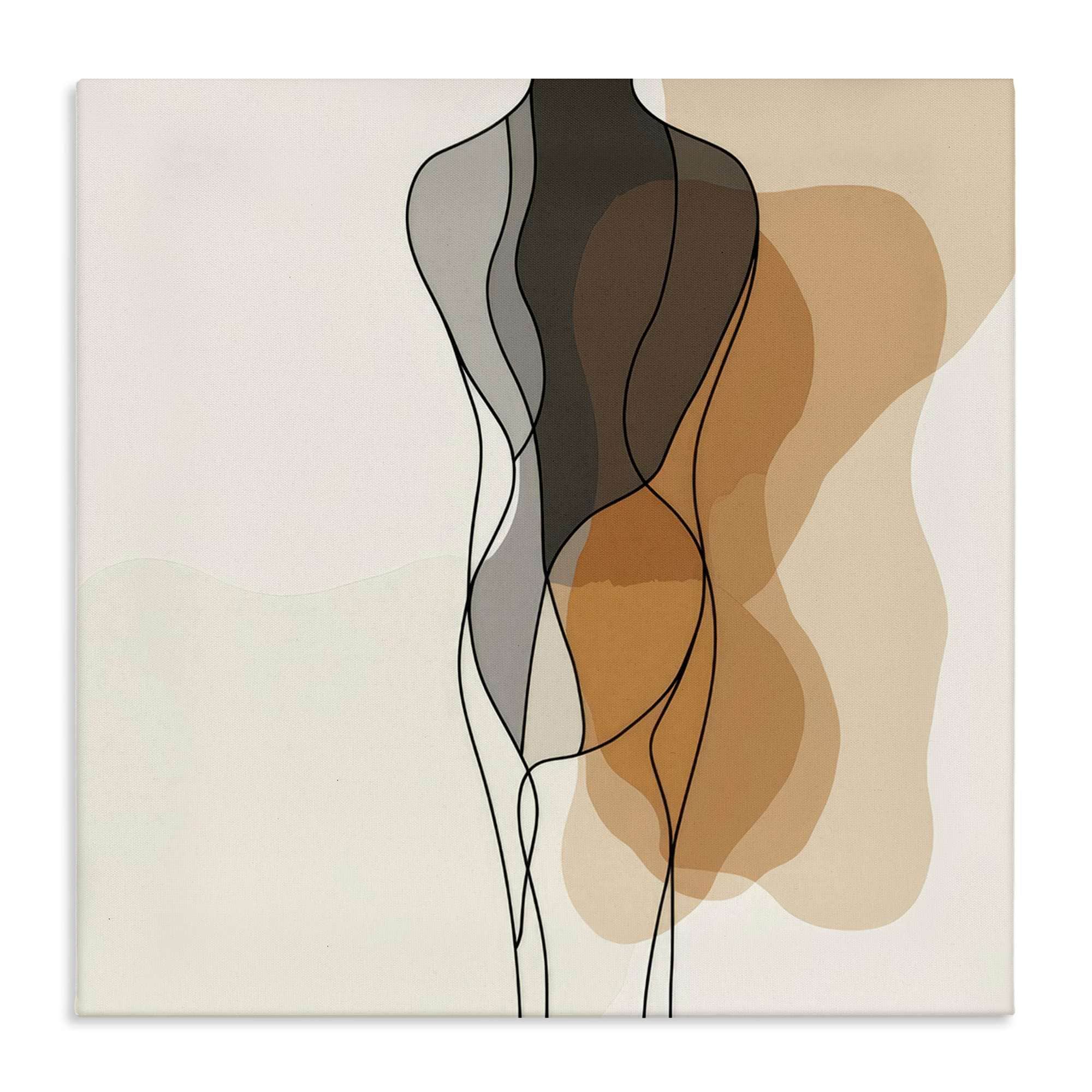 Stupell Industries BT-860-CN-30X30 Earthy Neutrals Pattern Canvas Wall Art By LSR Creative Studio 30 x 30