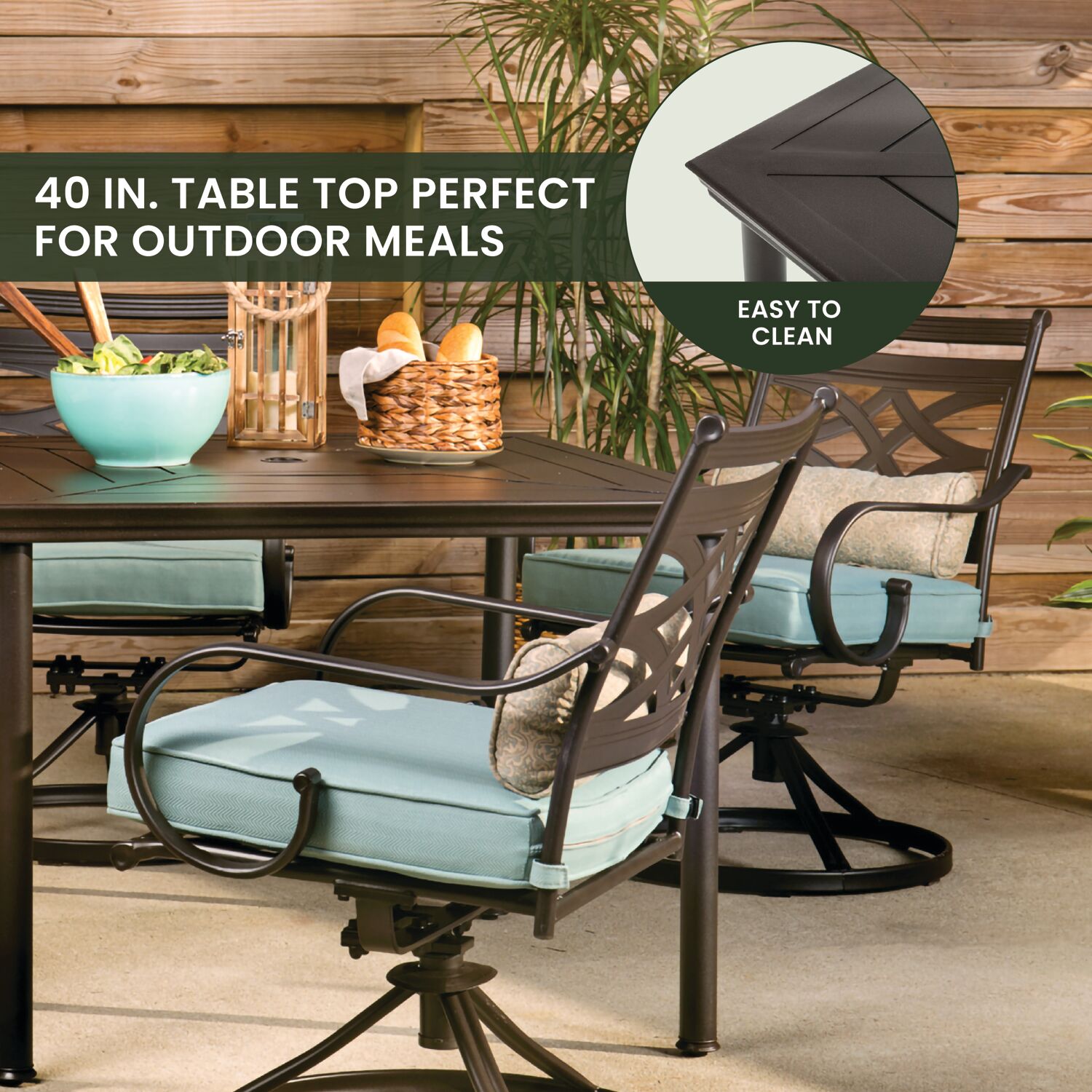 Hanover MCLRDN5PCSQSW4-BLU Patio-Dining-Sets - View #7