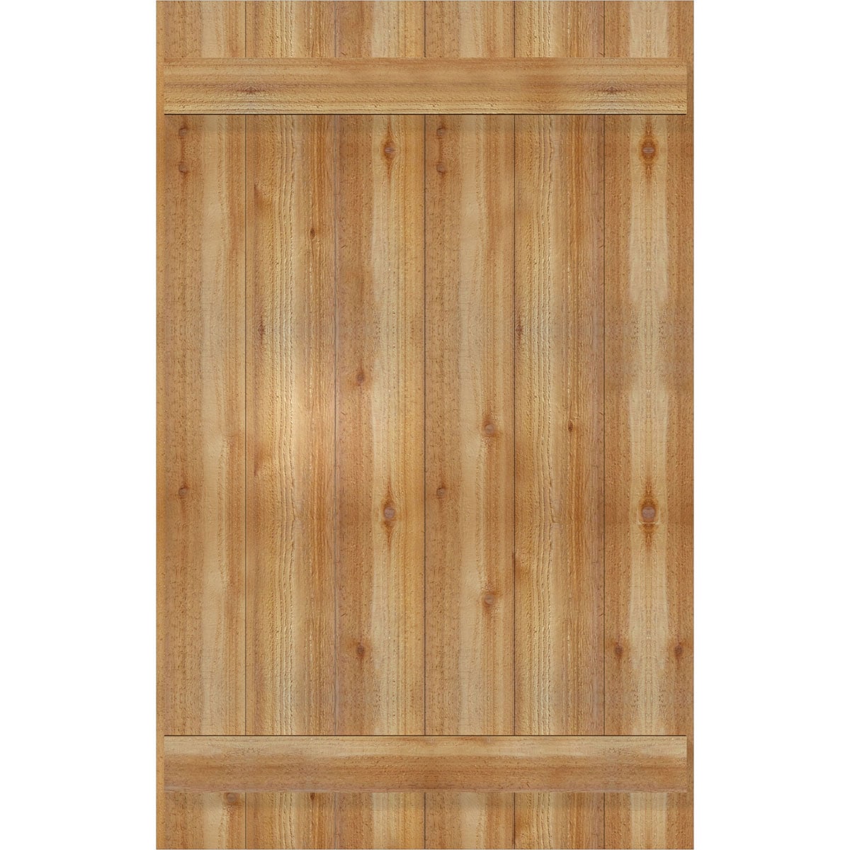 Ekena Millwork RBJ06S32X051RWR 32.25-in W x 51-in H Unfinished Paintable/Stainable Board and batten Wood Exterior Shutters ( 2 -Pack )