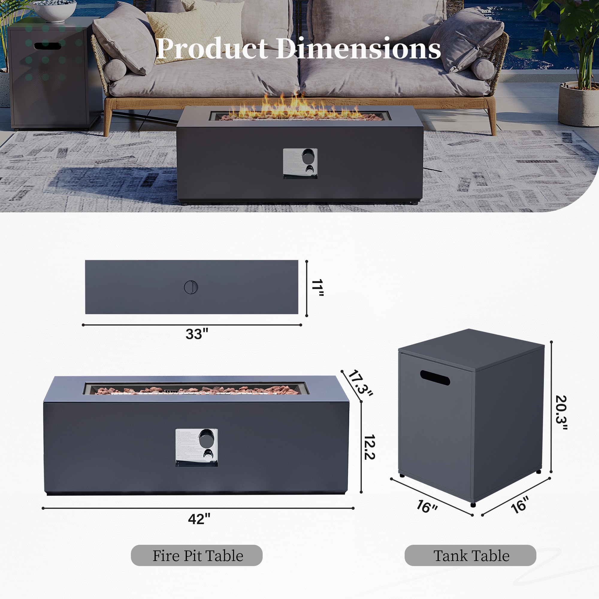 Patio Watcher 42TP-CFX-BROWN-KDWST Outdoor-Gas-Firepits - View #4