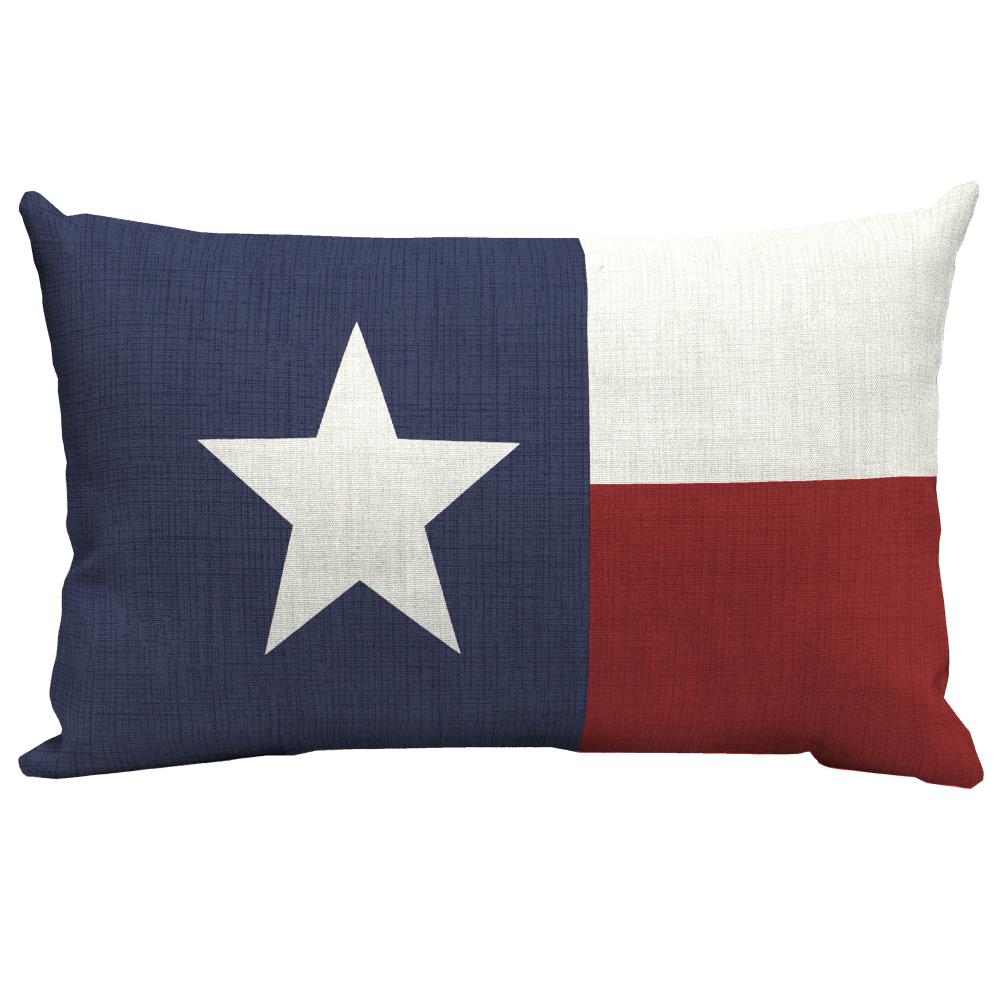 Graphic Print Blue Red White Rectangular Lumbar Pillow in the Outdoor Decorative Pillows department at Lowes