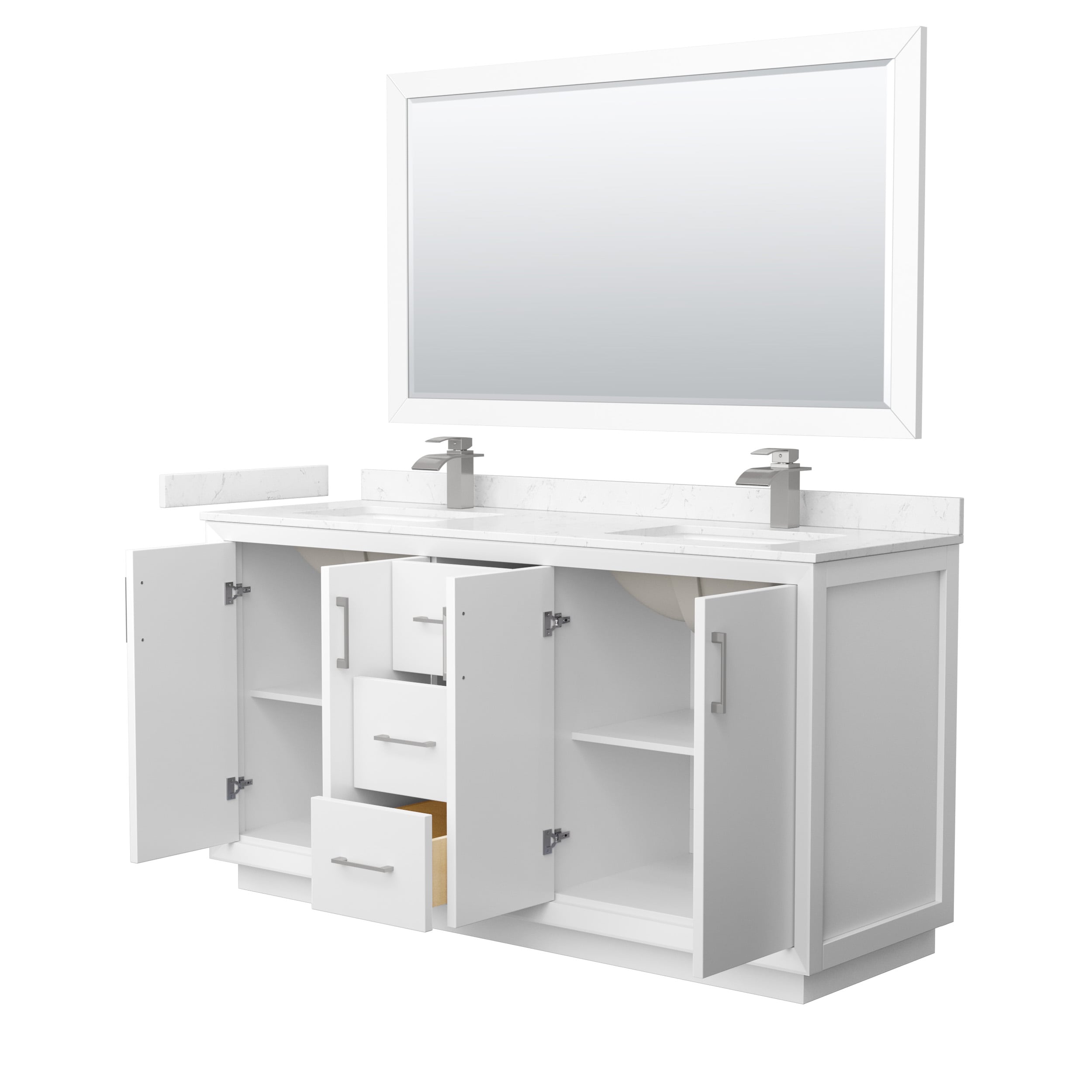 Wyndham Collection WCF414166DWHC2UNSM58 Bath-Vanity-Combo - View #2