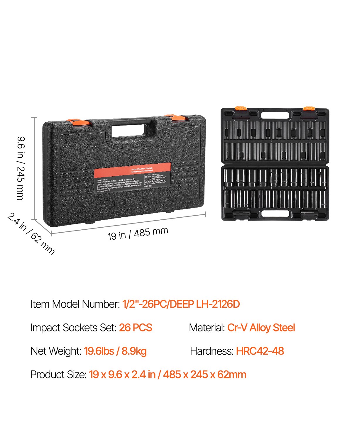 VEVOR SCCJTT26PCS103791V0 Impact-Socket-Sets - View #7