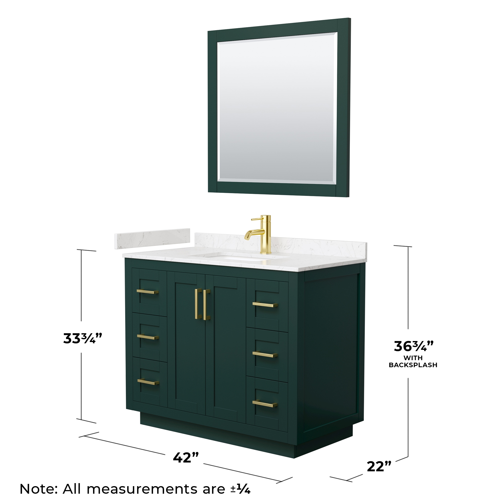 Wyndham Collection WCF292942SGDC2UNSM34 Bath-Vanity-Combo - View #6