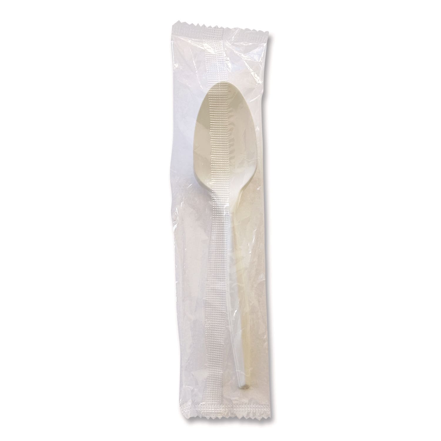 Boardwalk Mediumweight Wrapped Polypropylene Cutlery Spoon 5.31 in Plastic White 1000/Carton