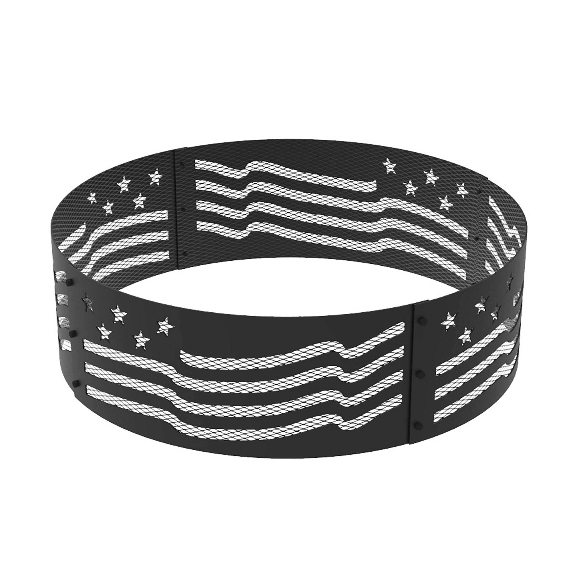 Blue Sky Outdoor Living FR361208SAB Stars/Stripes Round Fire Rings