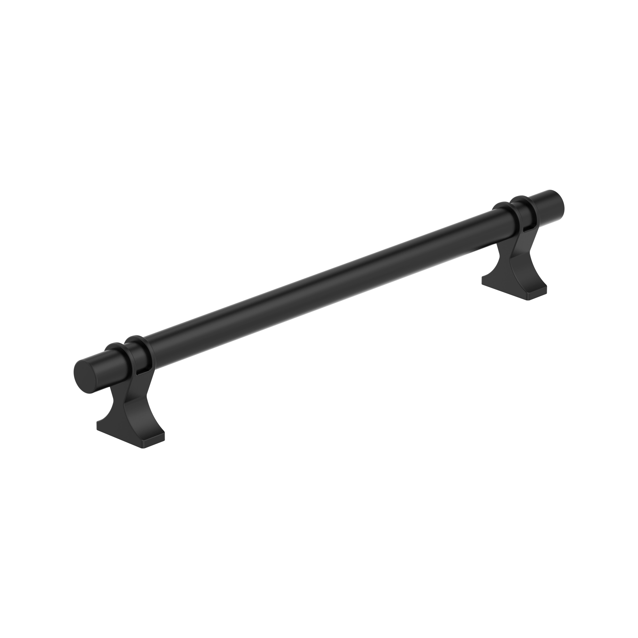 Amerock BP36697MB Davenport 12-in , 305mm Center to Center Matte Black Cylindrical Bar For Use on Appliances Drawer Pulls