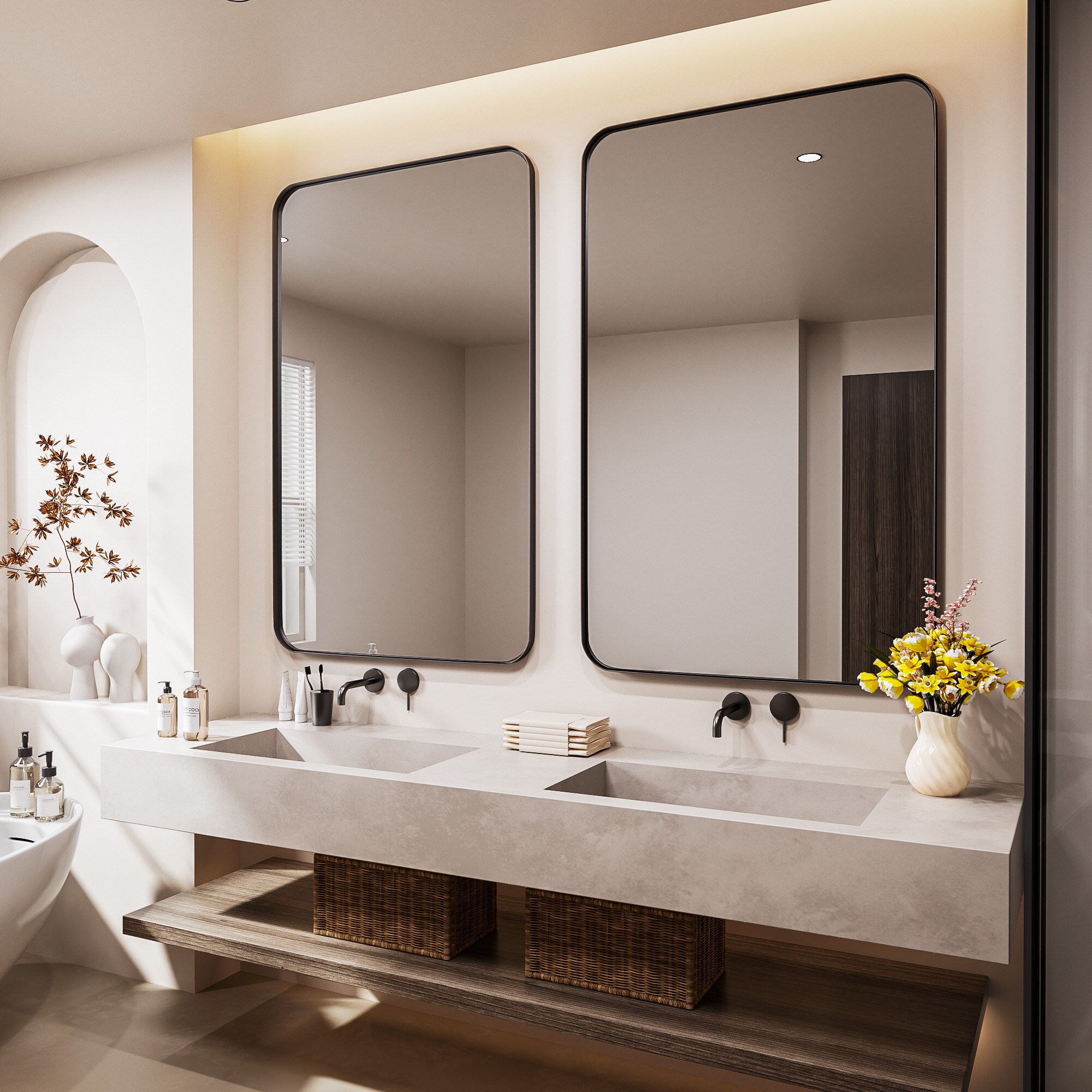 LOVMOR Y-TM4832-B Framed-Bath-Mirrors - View #4