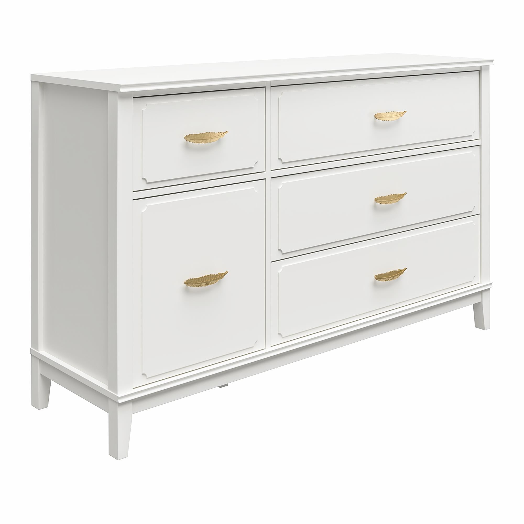 Ameriwood Home Stella White 4 Drawer Standard Dresser in the