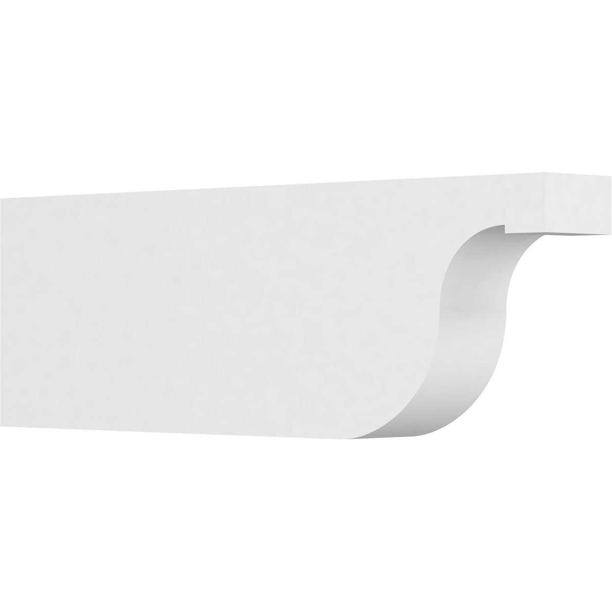 Ekena Millwork RFTP04X10X30DEL Standard Del Monte 4-in X 10-in X 30-in White PVC Rafter Tail