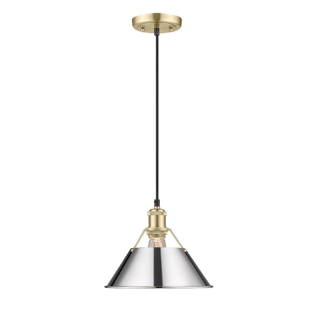 Golden Lighting A-GL-3306-M BCB-CH Orwell 1 - Light Brushed Champagne Bronze Incandescent Steel Pendant Light