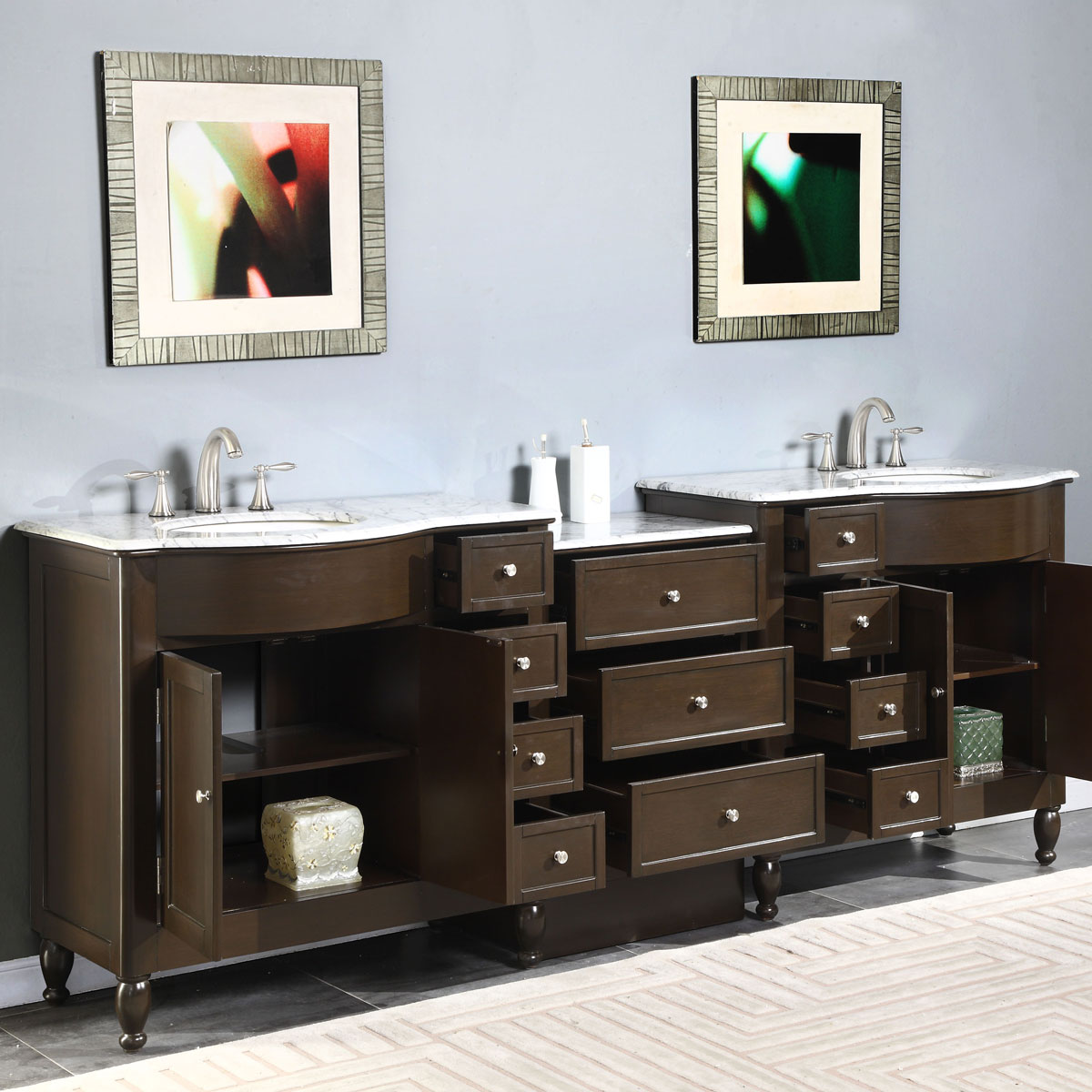 Silkroad Exclusive HYP-0902-WM-UWC-95 Bath-Vanity-Combo - View #6