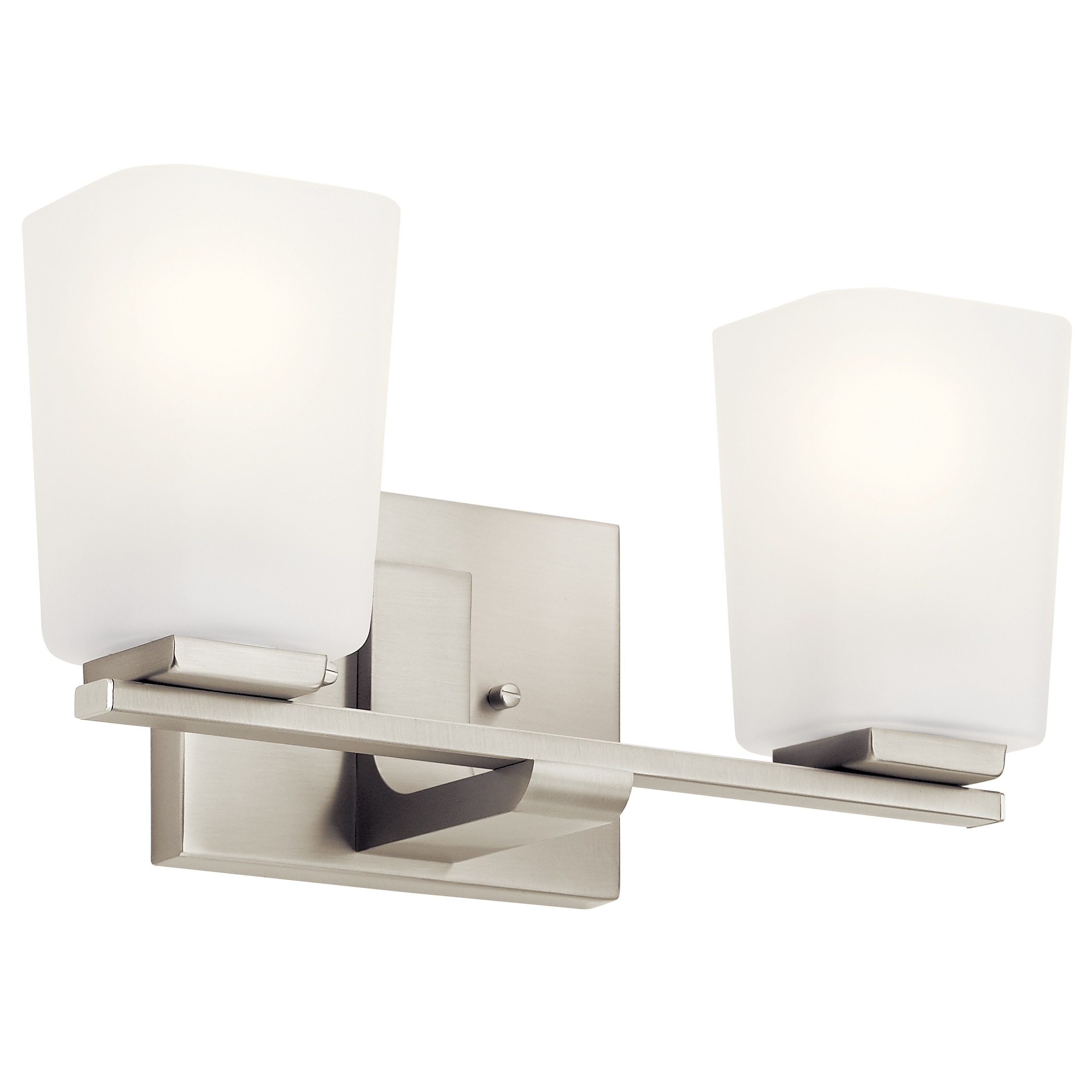 Kichler 55016NI Roehm 14-in 2 -Light Brushed Nickel Transitional Vanity light