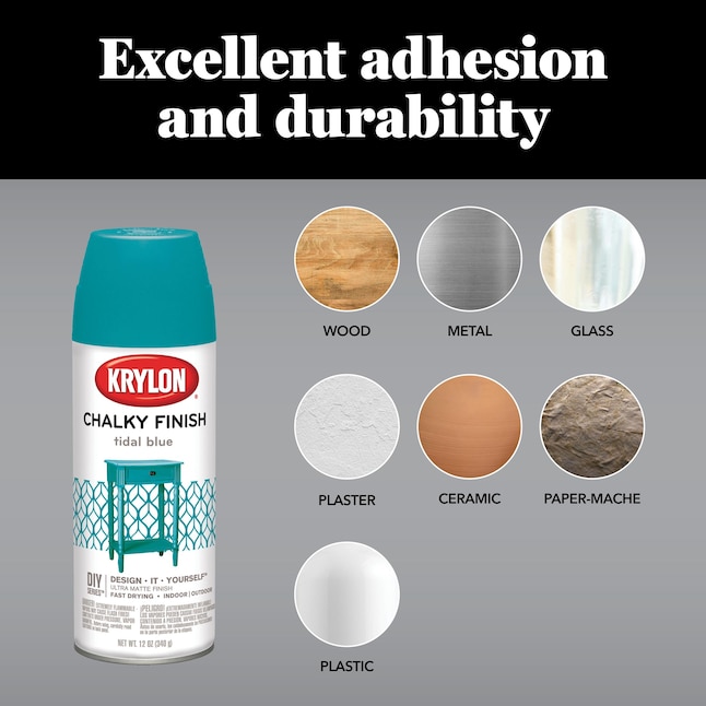 Krylon Chalky Finish Matte Classic White Chalky Spray Paint (NET WT. 12-oz)  in the Spray Paint department at