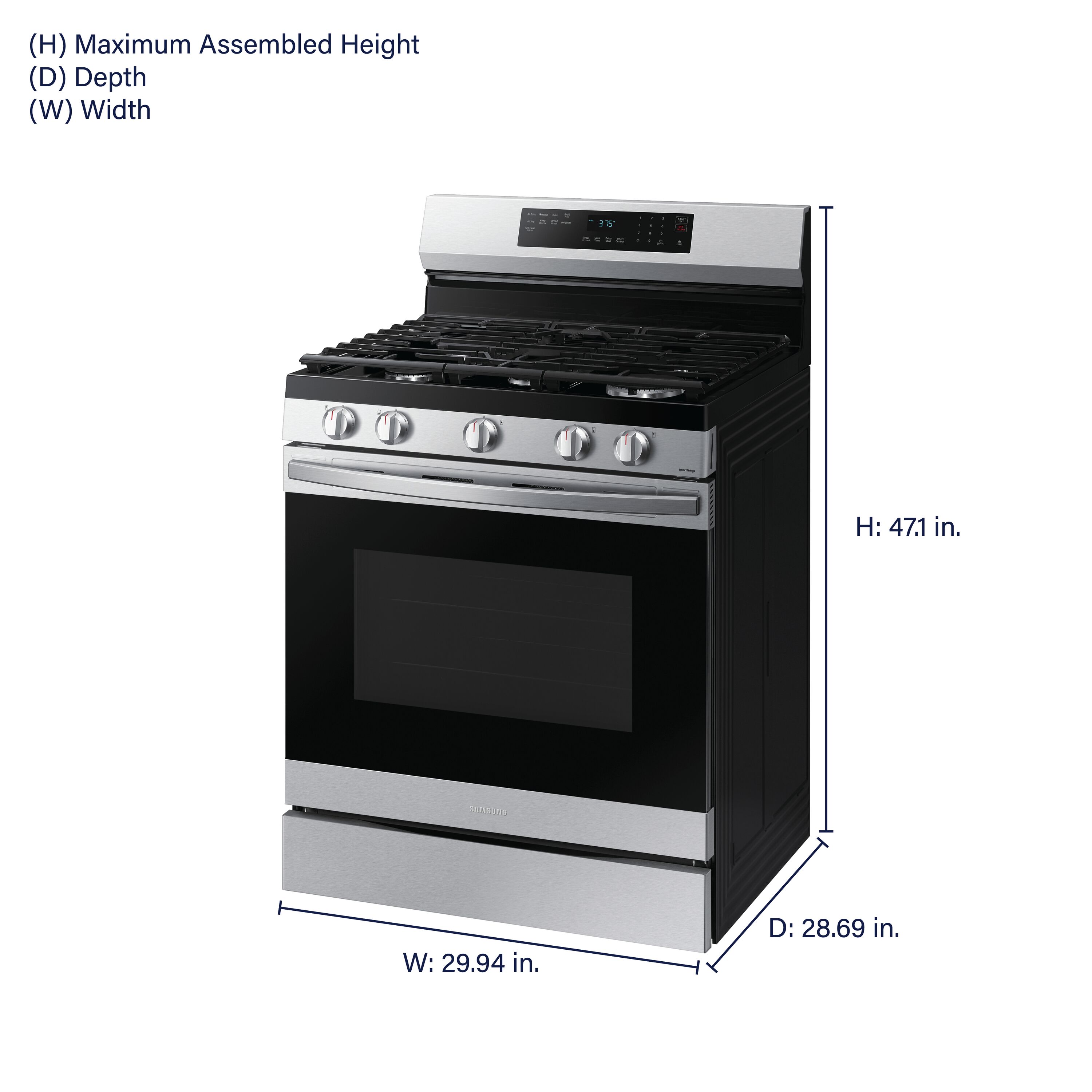 Samsung NX60A6511SS Freestanding-Gas-Ranges - View #2