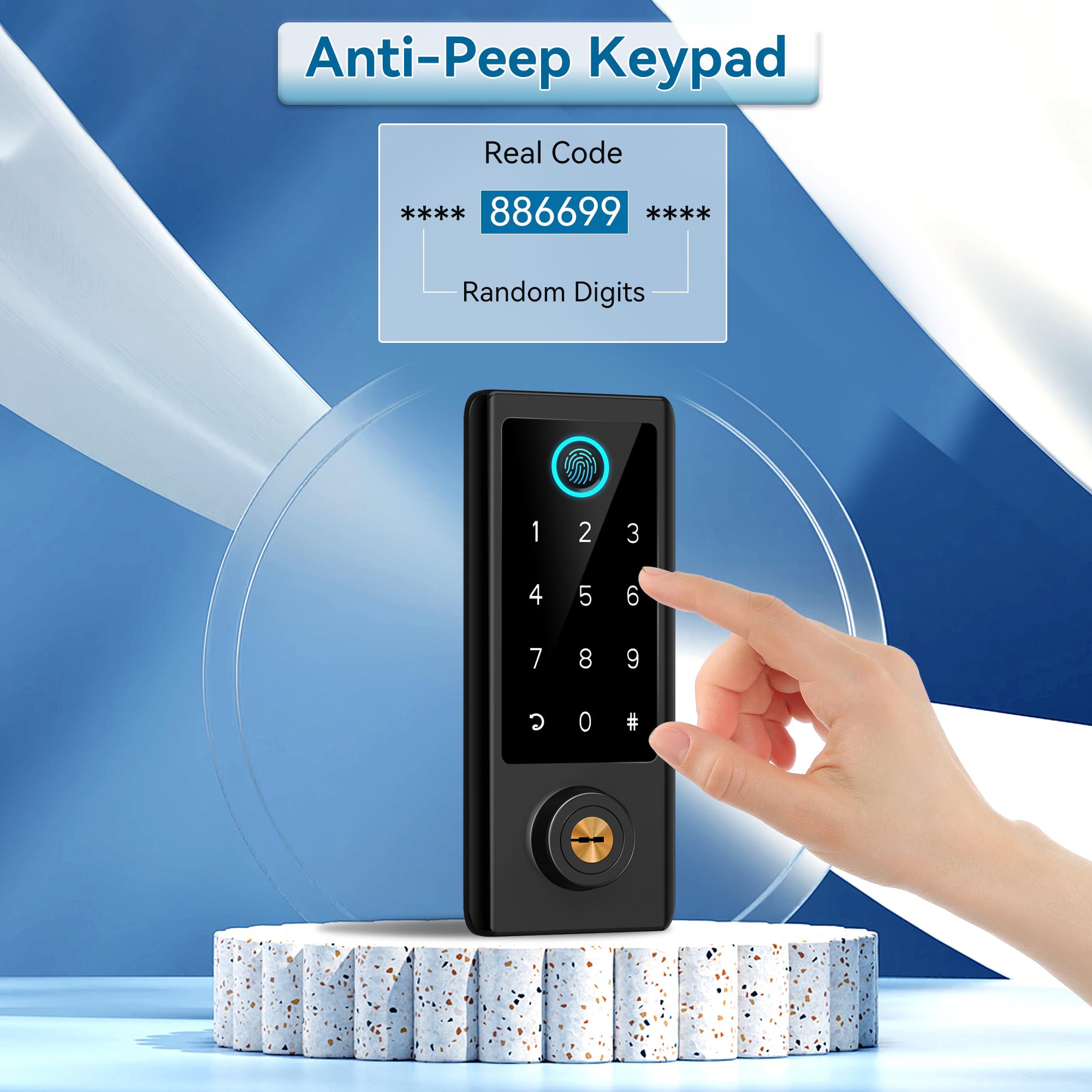 Phewnyzo LPW0803W456 Electronic-Door-Locks - View #3