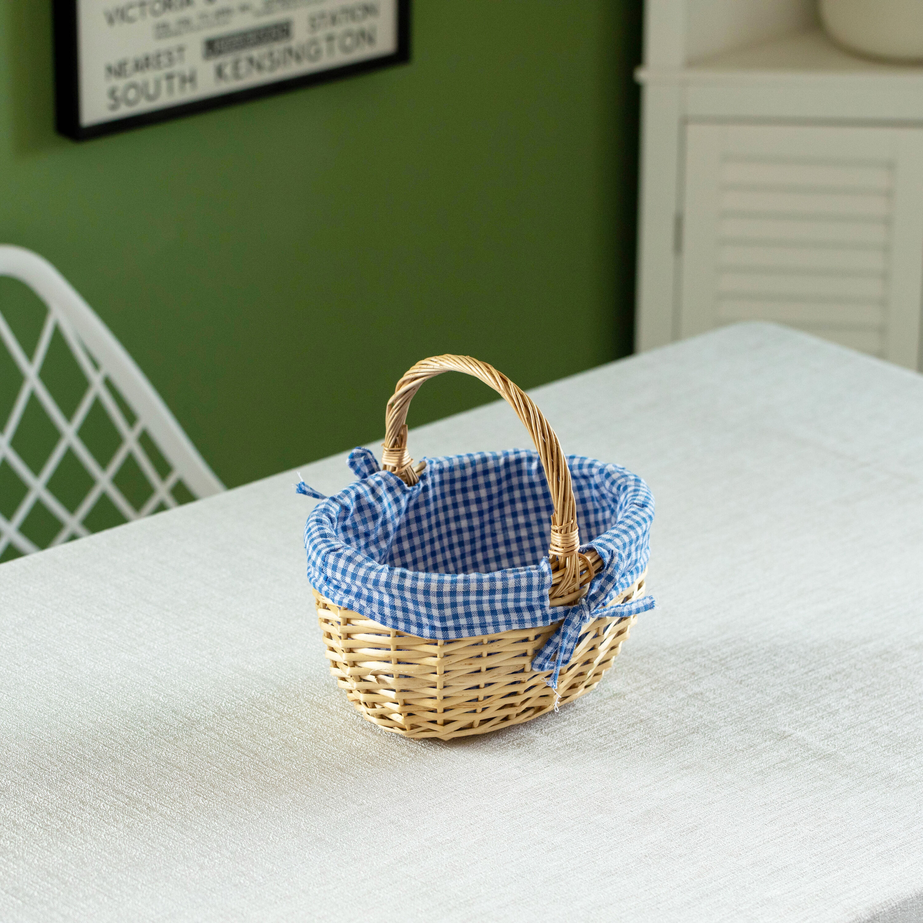 4 Pcs Easter Baskets Wicker Gift Basket With Folding Handles And Storage Weddings Basket Gar