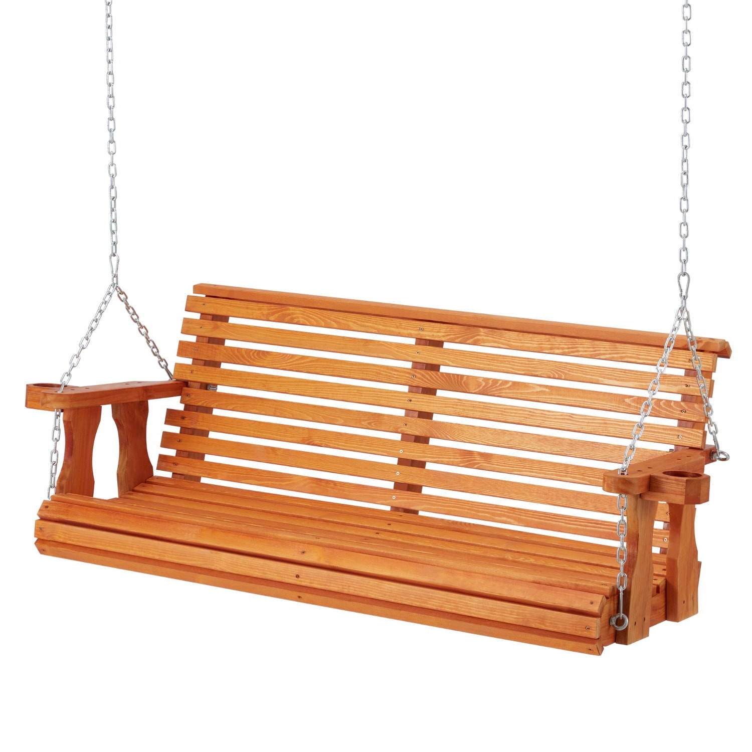 AECOJOY 16156-LS01 Swing 2 -person Natural Wood Outdoor Swing