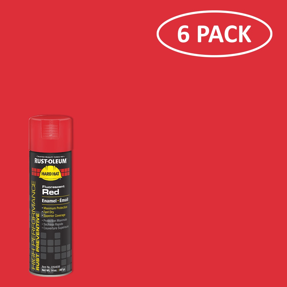 Rust-Oleum 2264838SOS 15 oz. Rust Preventative Gloss Fluorescent Red Spray Paint (Case of 6)