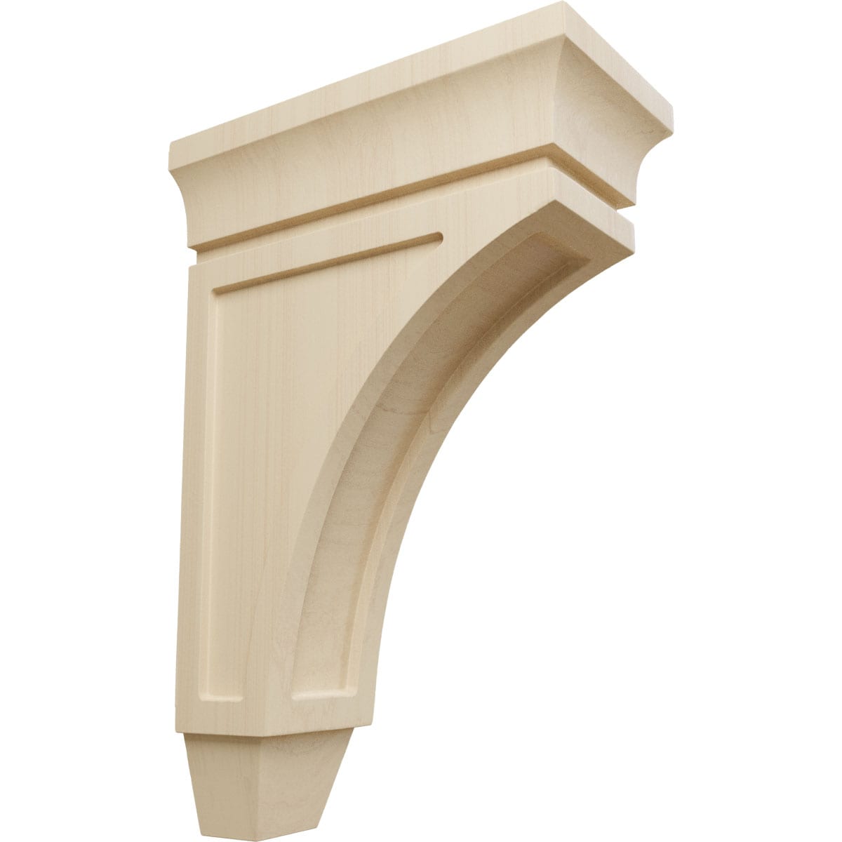 Unfinished Rubberwood Traditional 12" Corbel