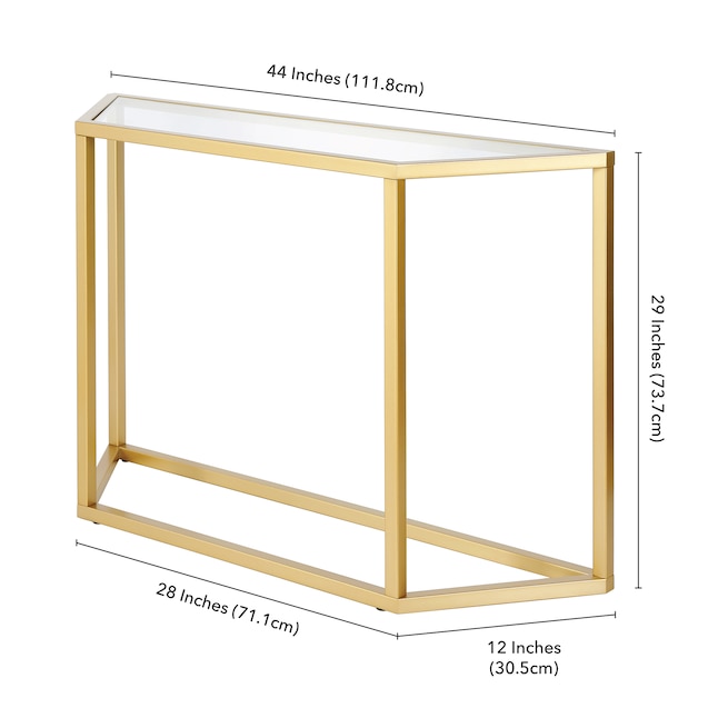 Levi Modern Gold Console Table, 36 Inch Console Table Golden