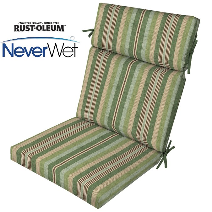 Allen Roth Drp Ar Stripe Green High Back In The Patio Furniture Cushions Department At Com - Allen And Roth Green Patio Cushions