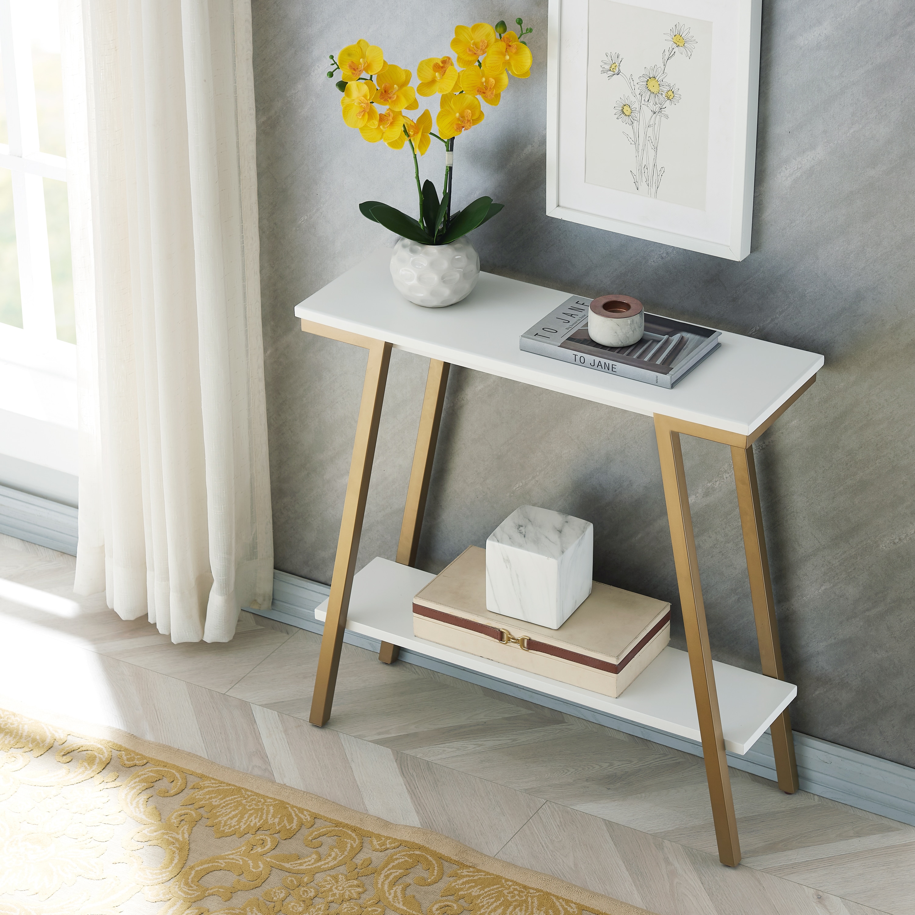 Leick Home 11431-WT Console-Sofa-Tables - View #15