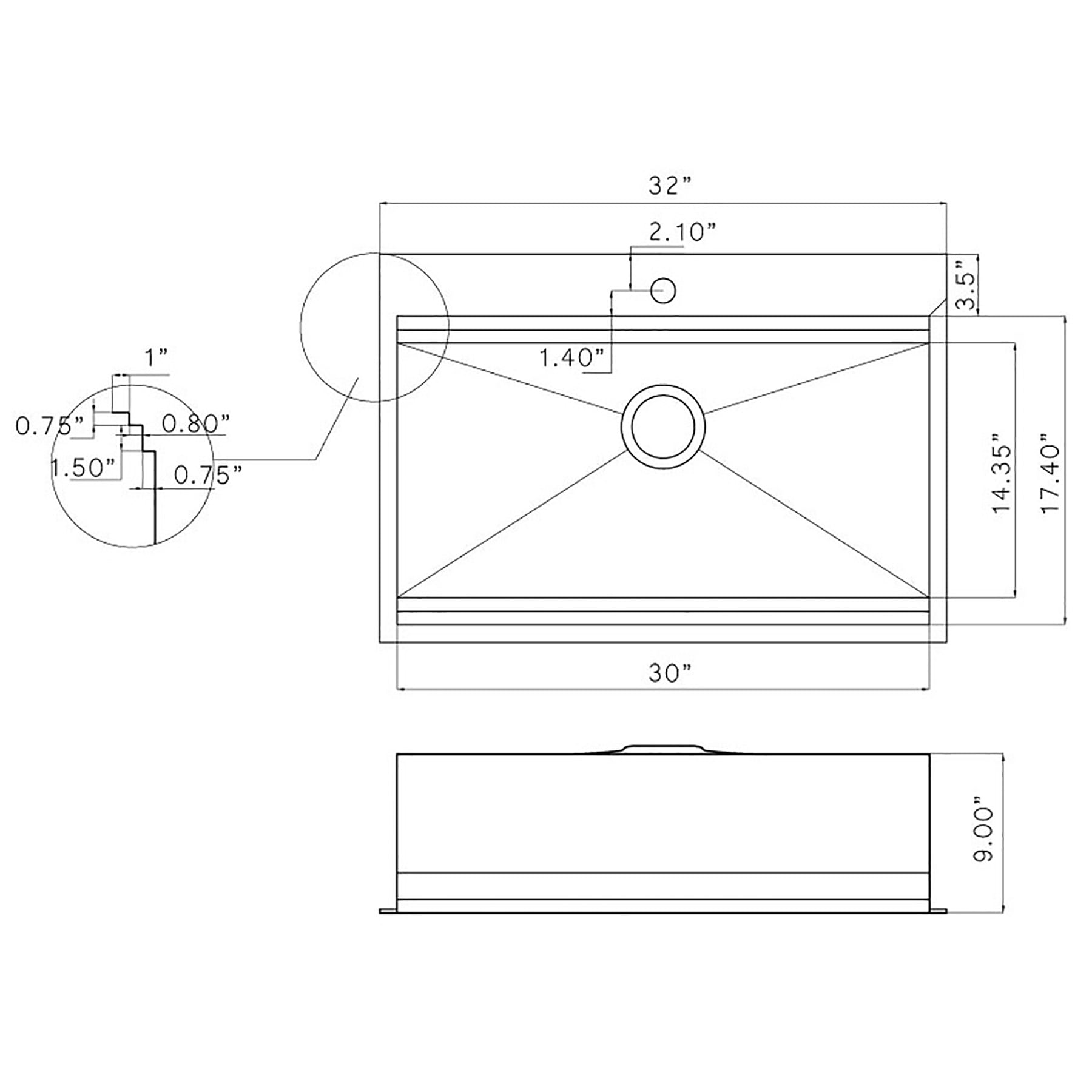 AKDY KS0506-KF12 Kitchen-Sinks - View #8